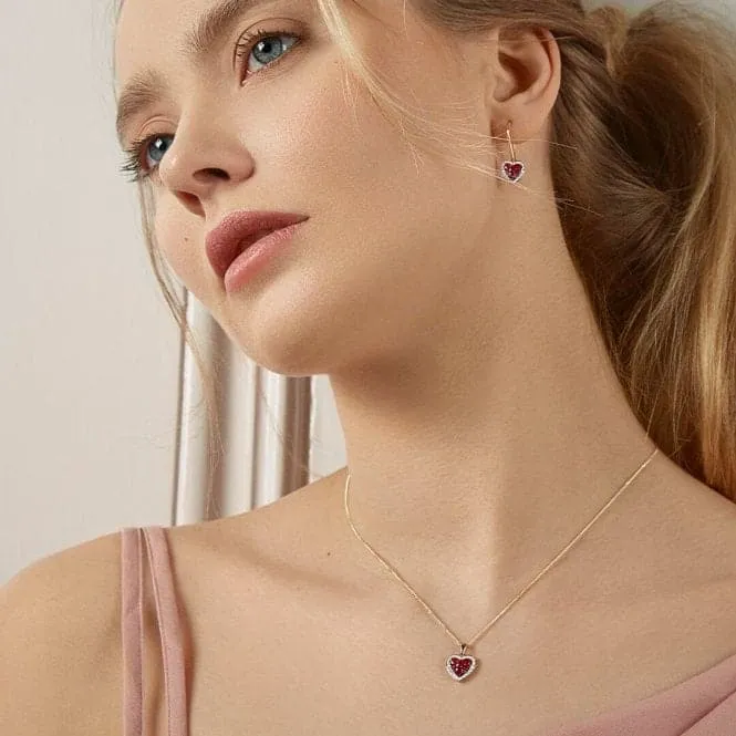 Ruby Heart Diamond Pendant GP2165R