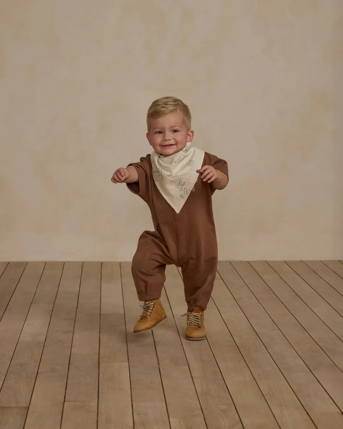 Scarf Bib Set | Wild West   Blue Micro Stripe
