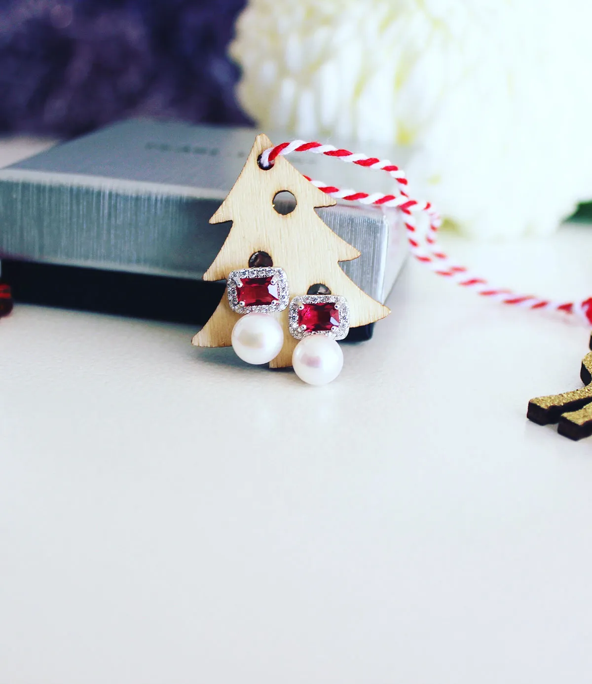 Scarlett Pearl Ruby Earrings