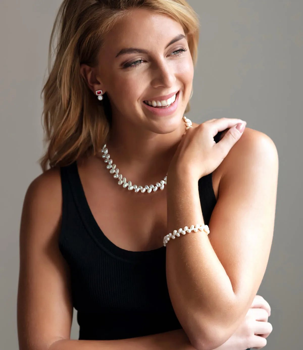 Scarlett Pearl Ruby Earrings
