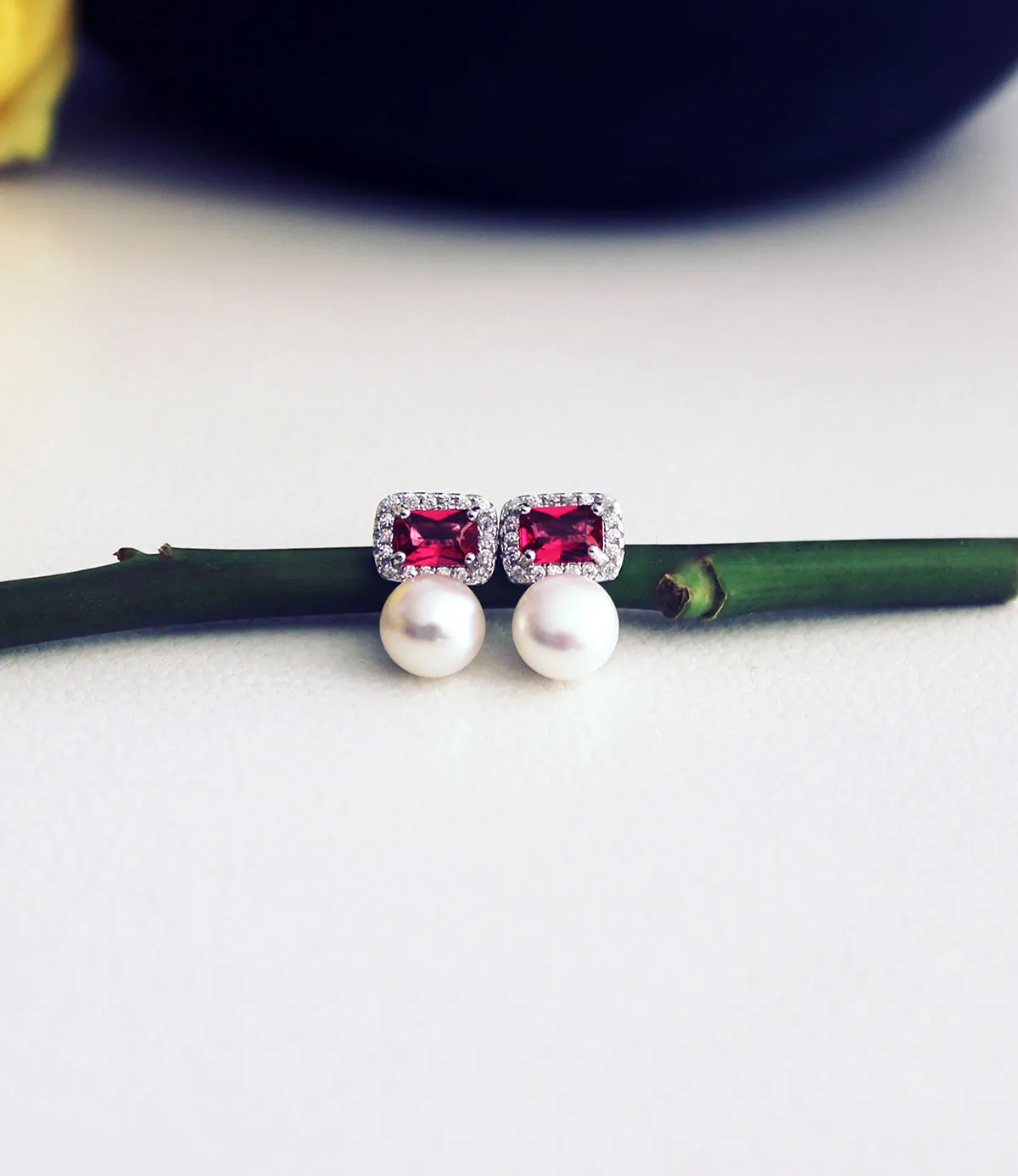 Scarlett Pearl Ruby Earrings