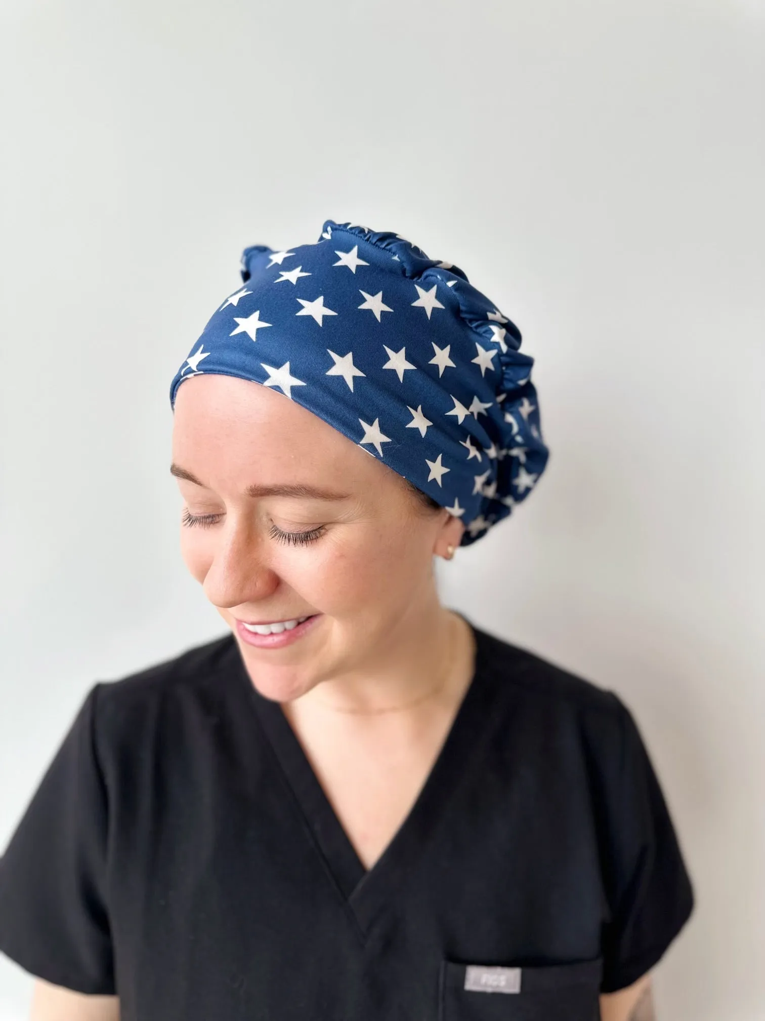 Scrub Hat - Navy Stars