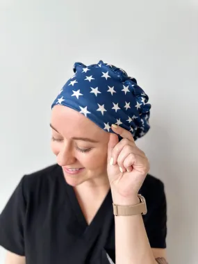 Scrub Hat - Navy Stars