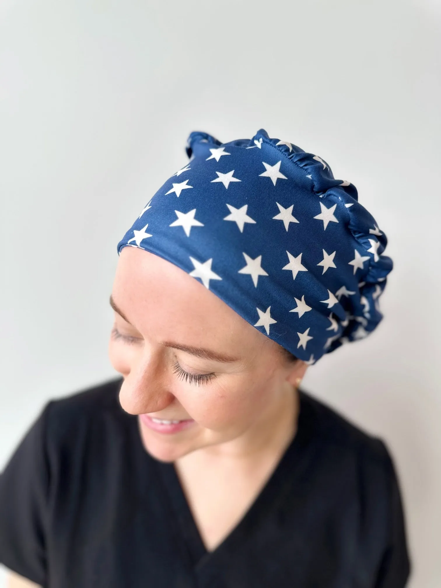 Scrub Hat - Navy Stars