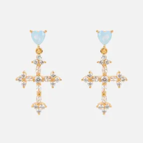 Serendipity Cross Dangle Earrings