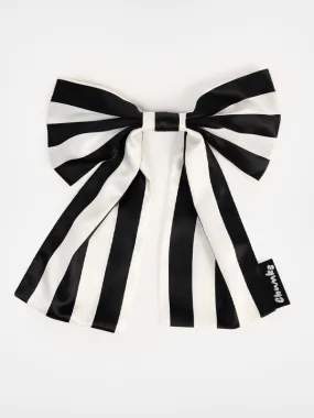 Silk Bow Barrette: Stripes