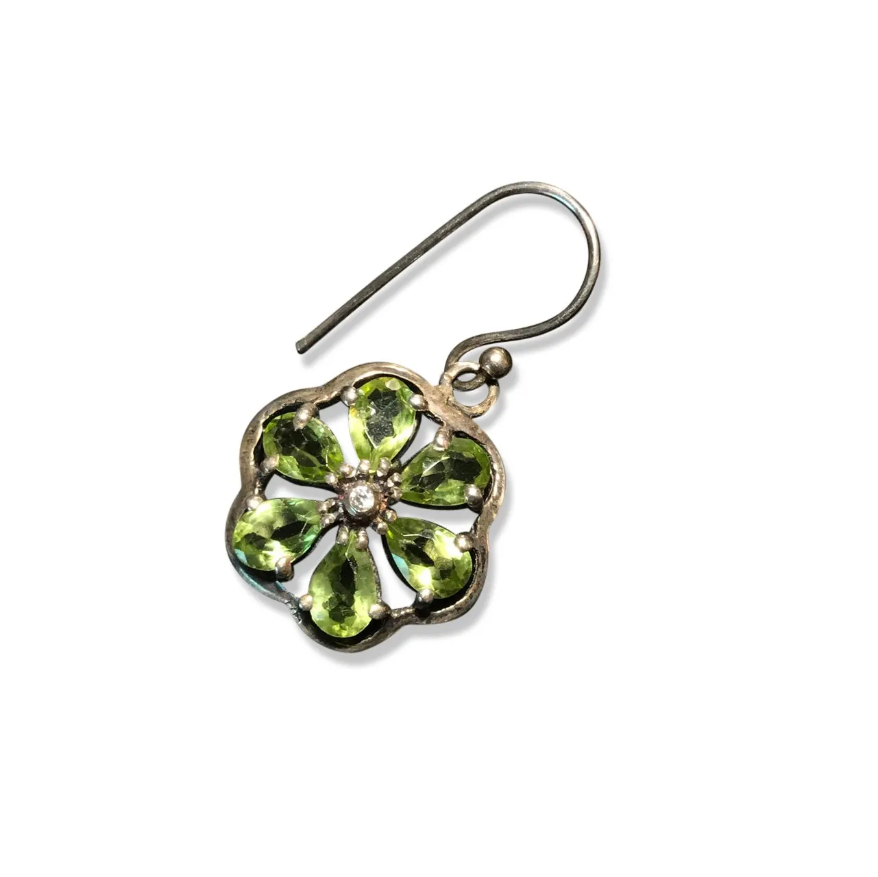 Silver and Peridot Earrings - From Rajasthan