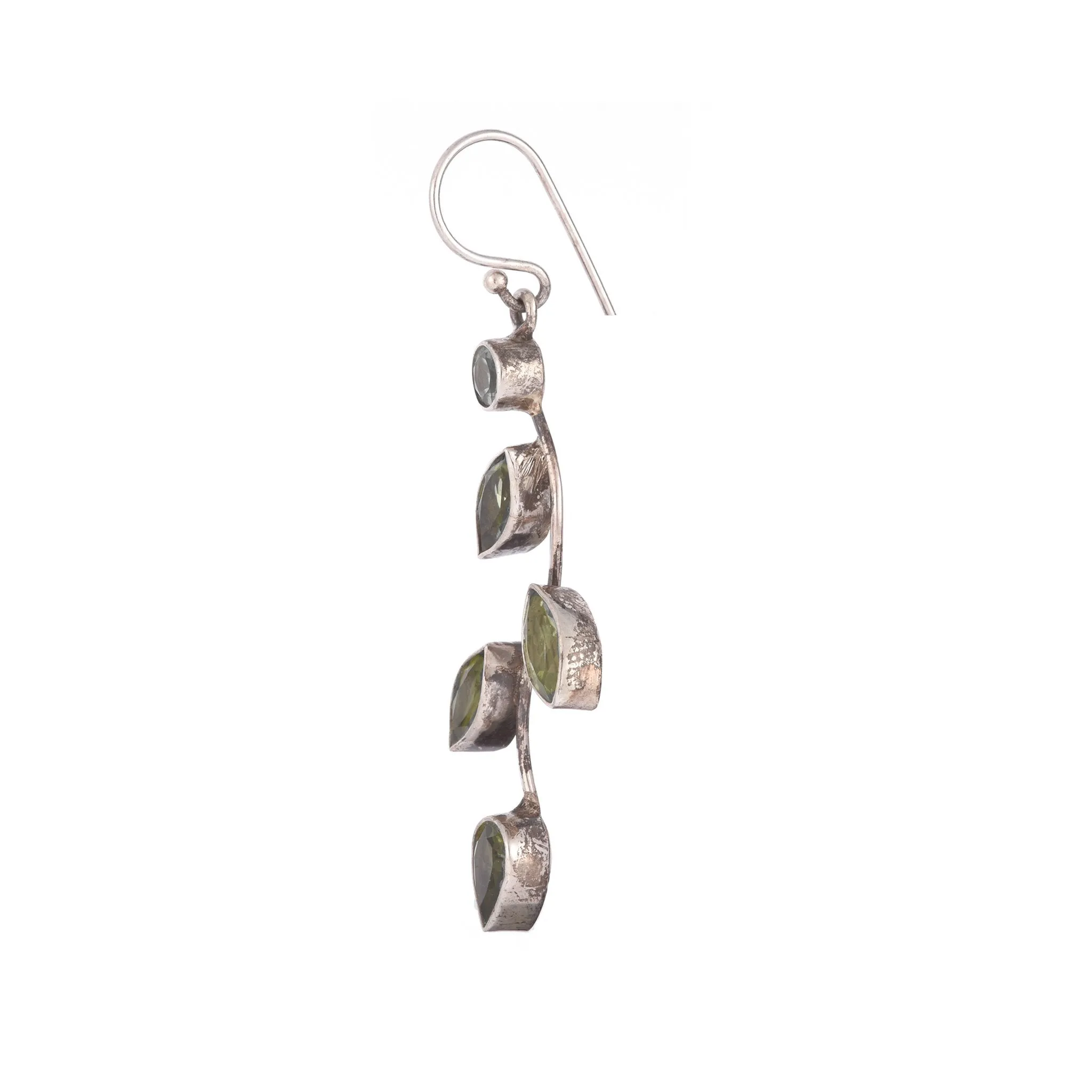 Silver and Peridot Earrings - From Rajasthan