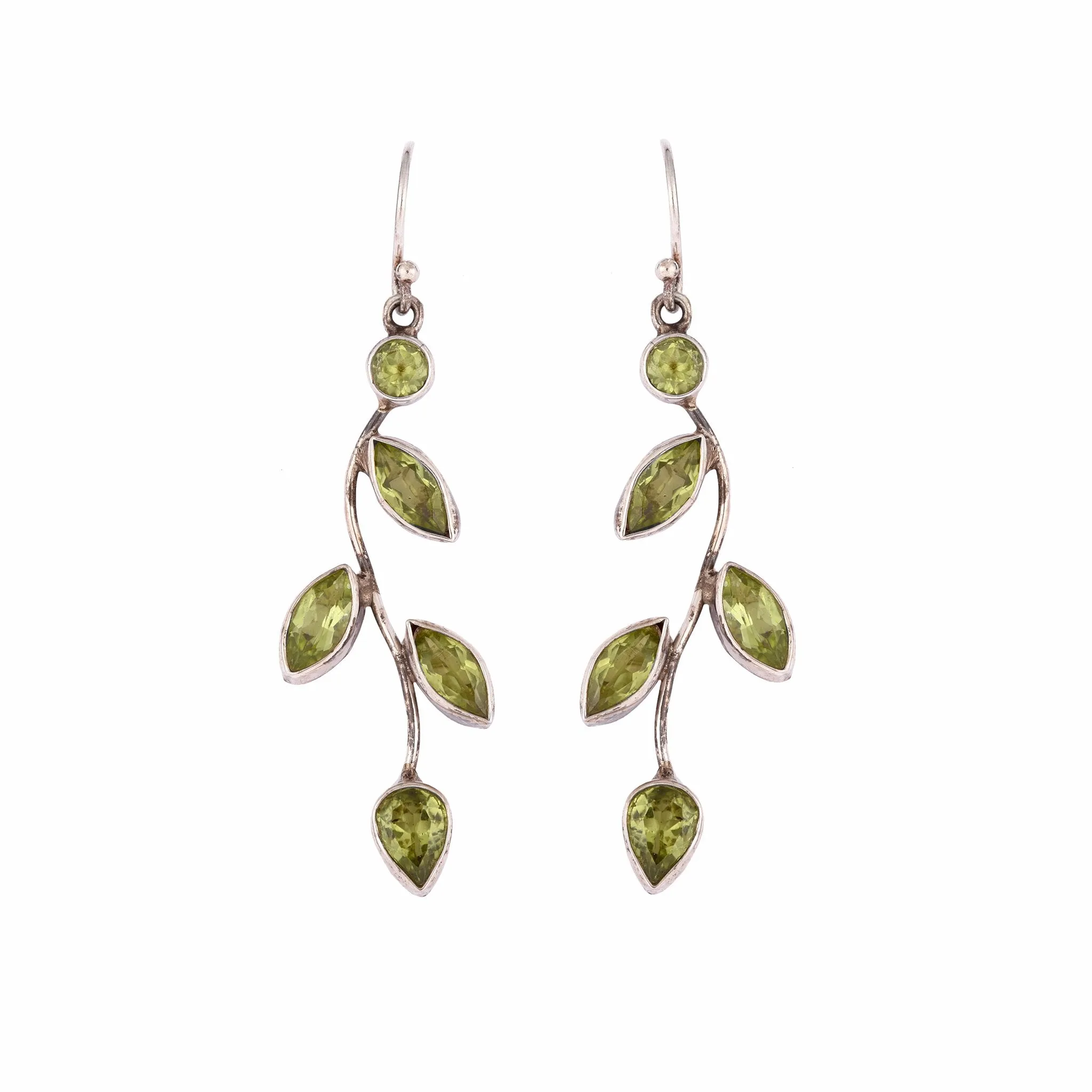 Silver and Peridot Earrings - From Rajasthan