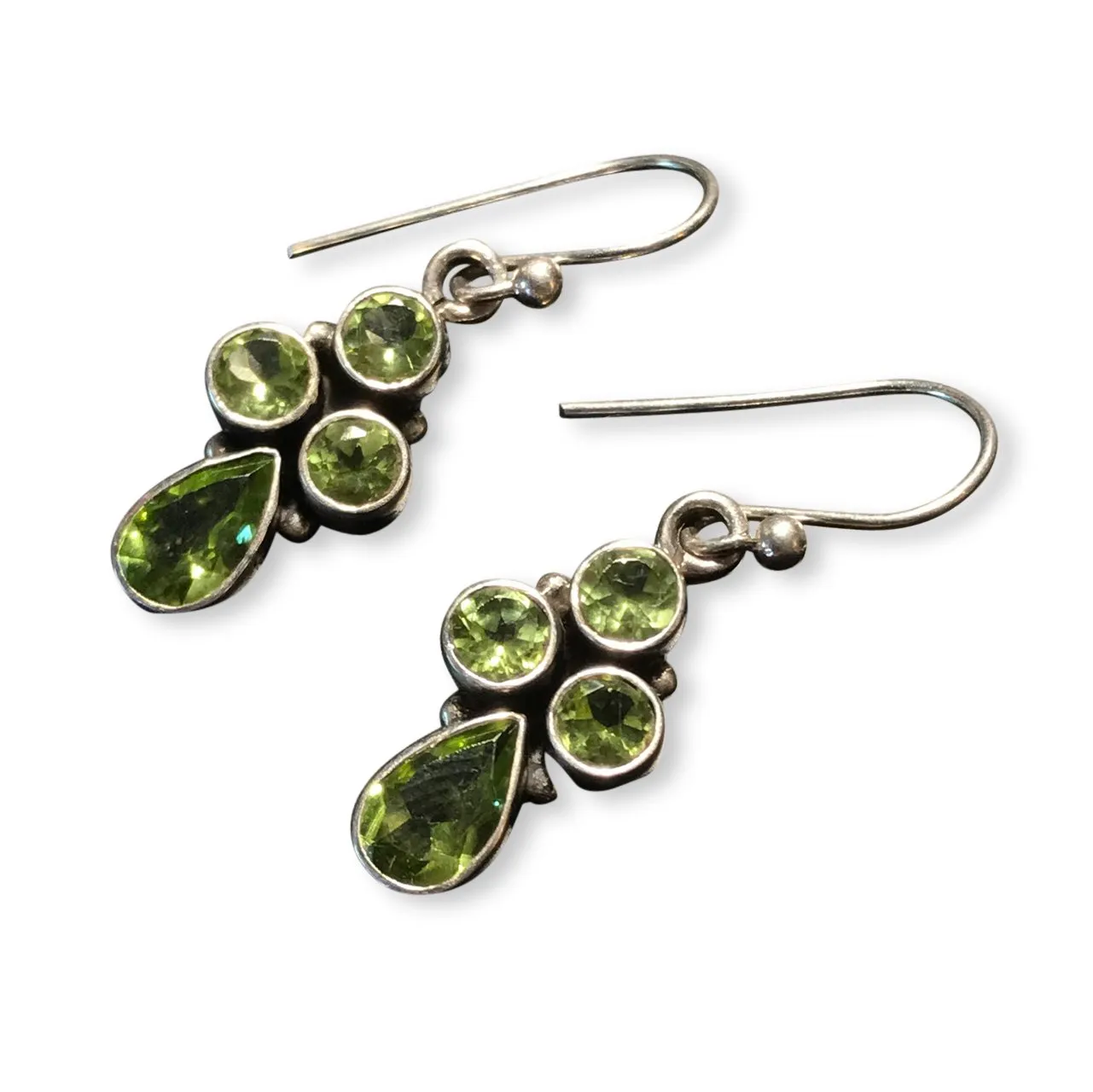 Silver and Peridot Earrings - From Rajasthan