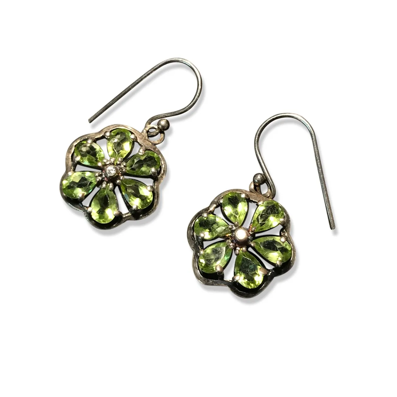 Silver and Peridot Earrings - From Rajasthan