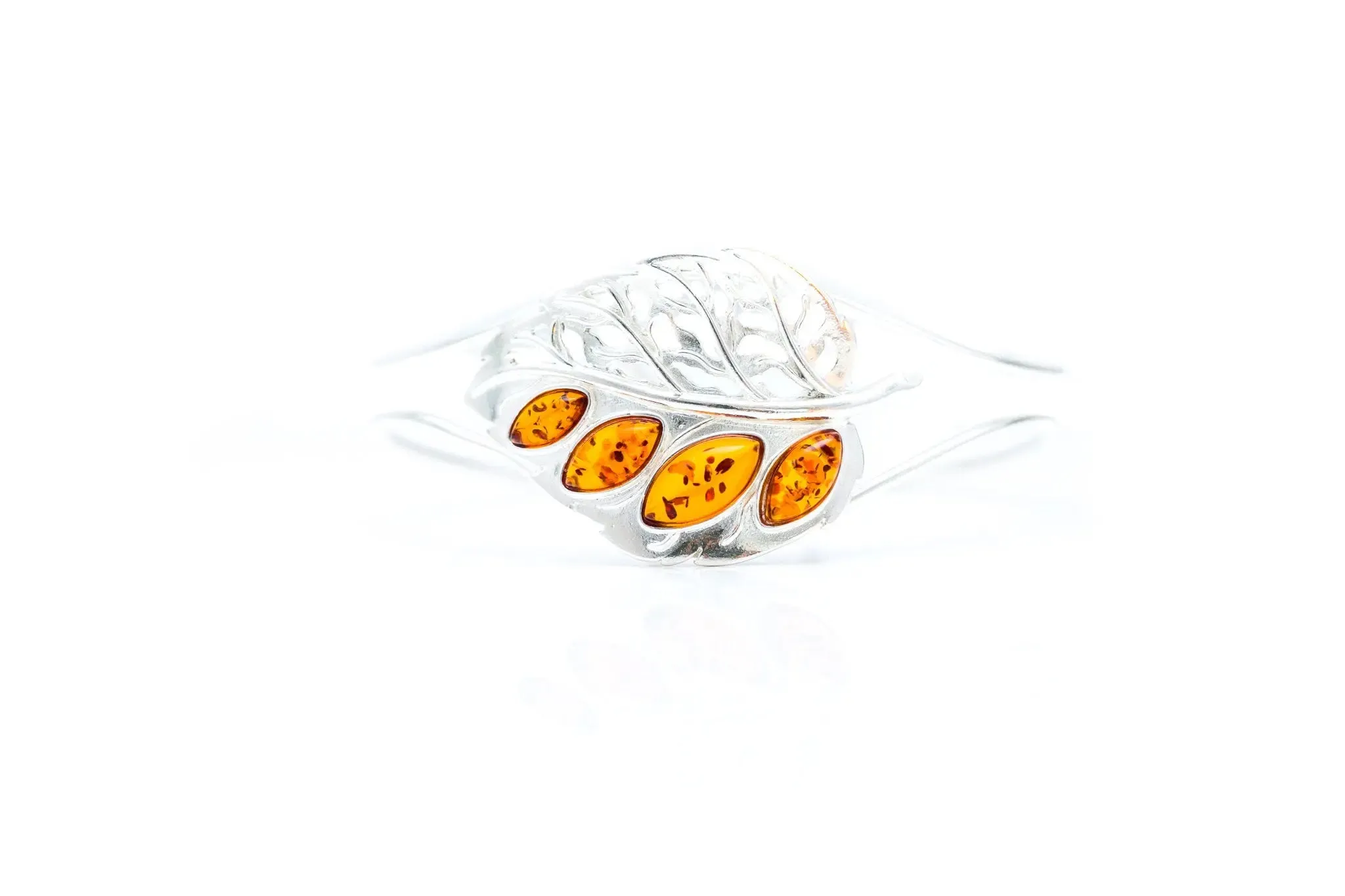 Silver Leaf Statement Arm Cuff