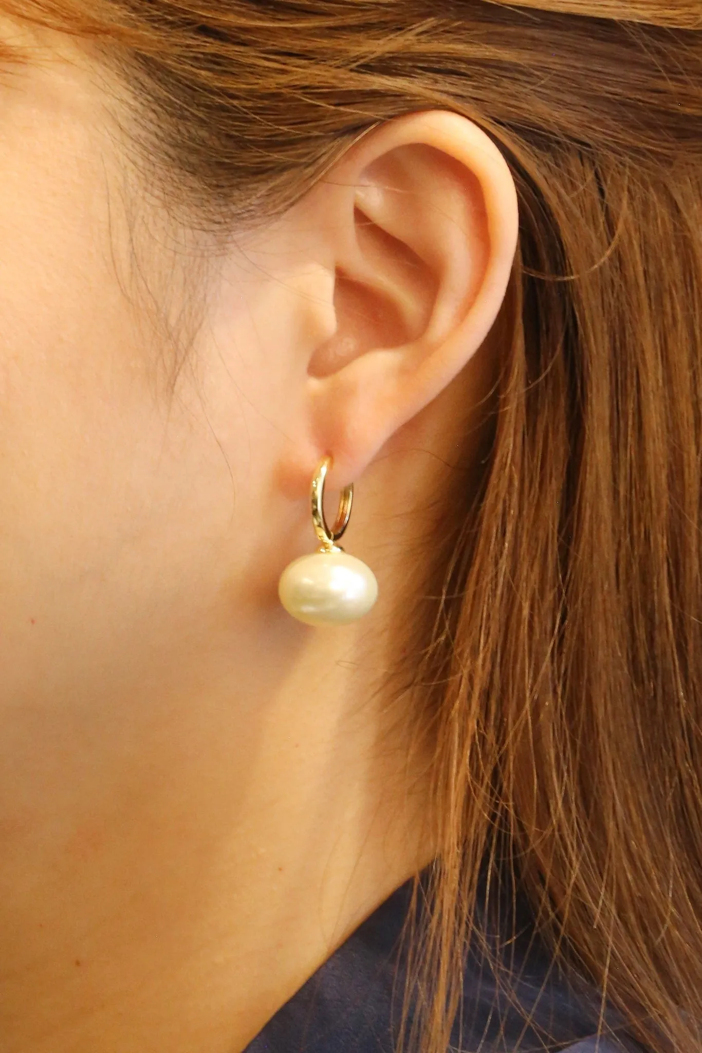 SJE310572 14K Dangling Pearl Earrings