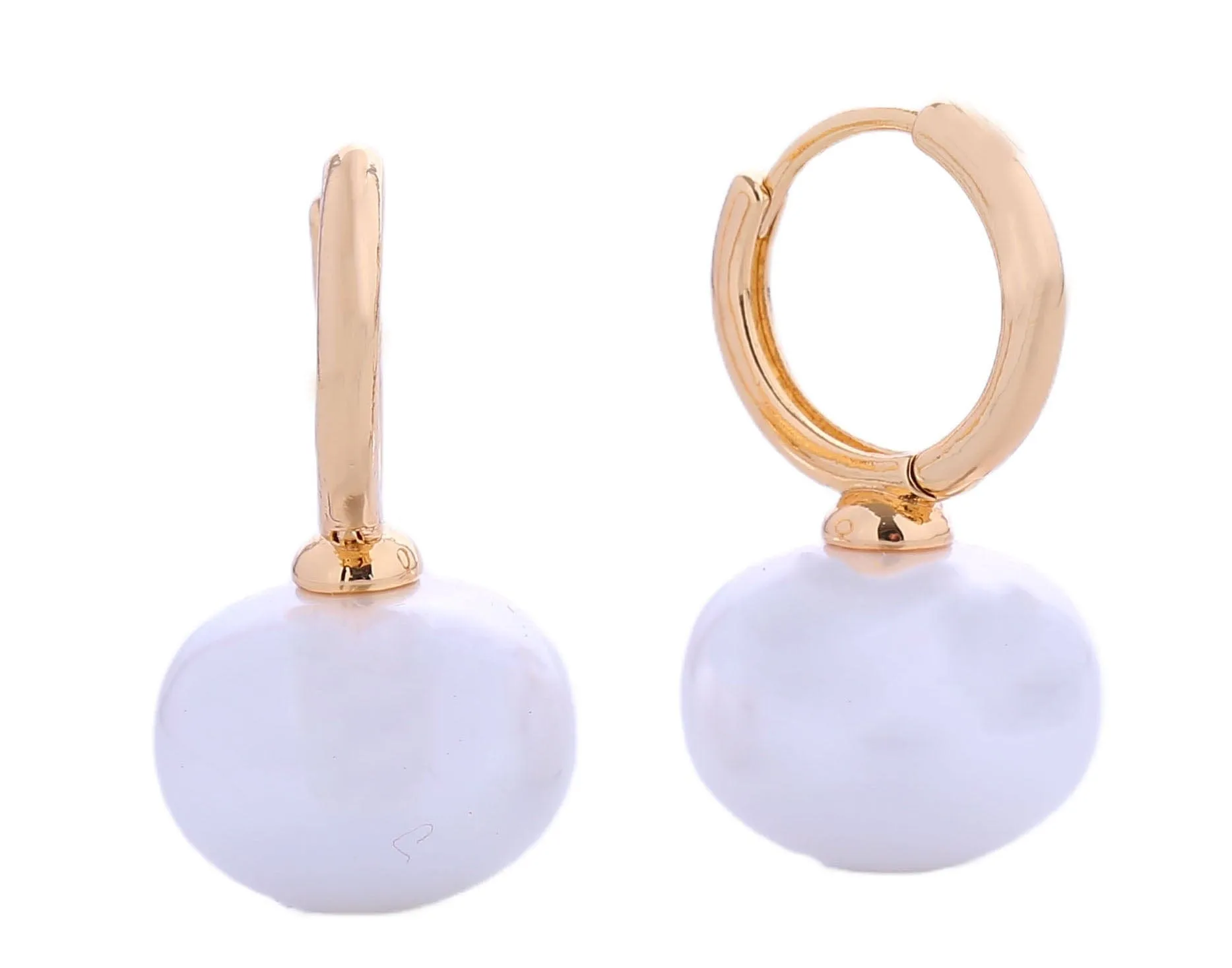 SJE310572 14K Dangling Pearl Earrings