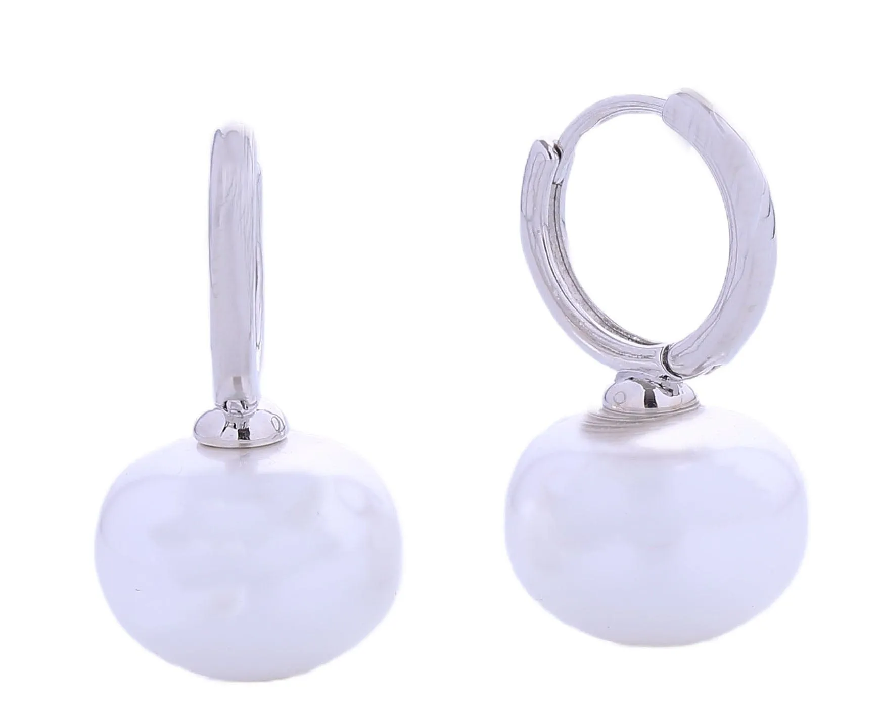 SJE310572 14K Dangling Pearl Earrings