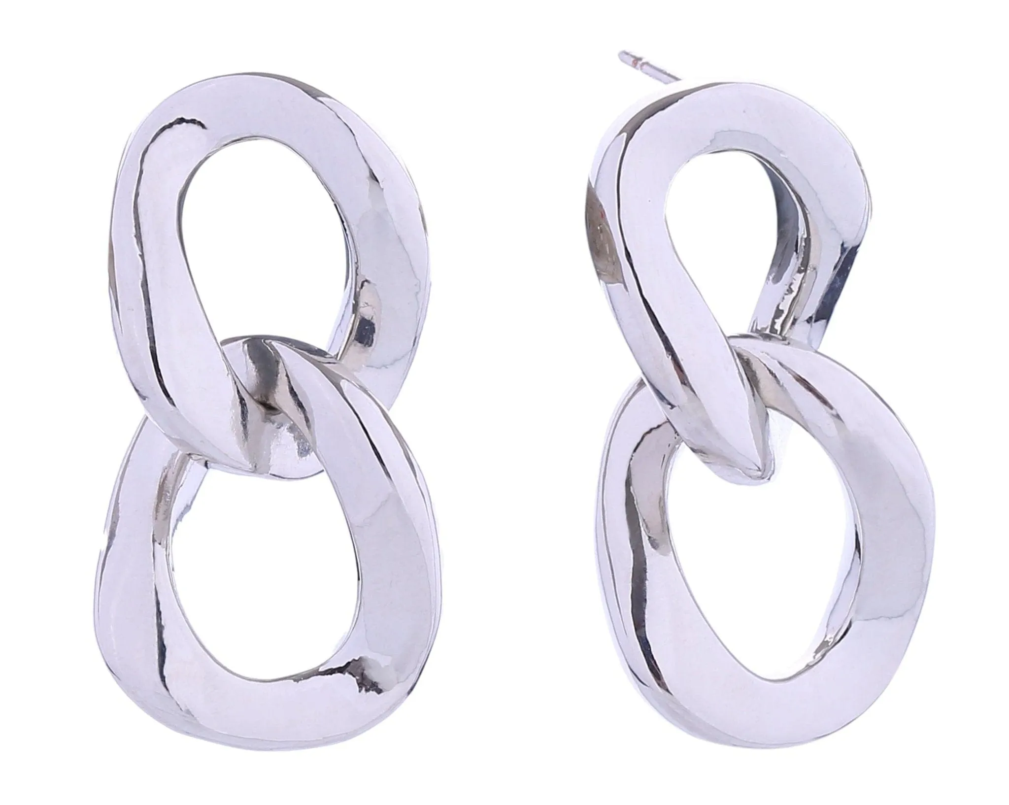 SJE310609 14K Link Dangle Post Earrings