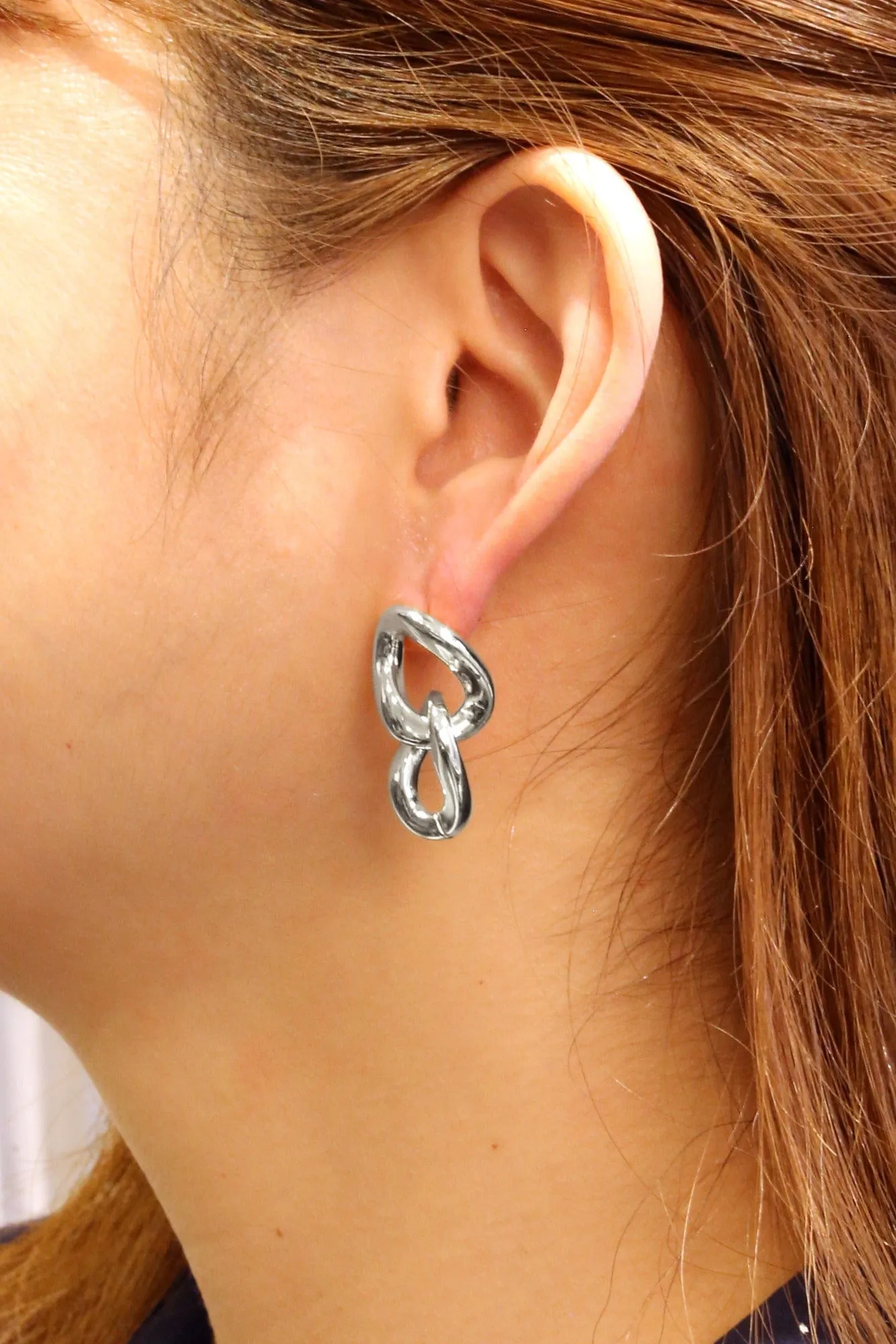 SJE310609 14K Link Dangle Post Earrings