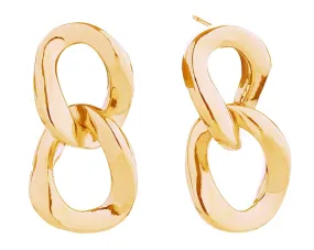 SJE310609 14K Link Dangle Post Earrings