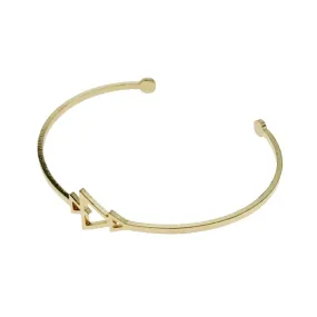 Stainless Steel Cuff Bangle - Geometric Design - 62mm - Choose Your Color!