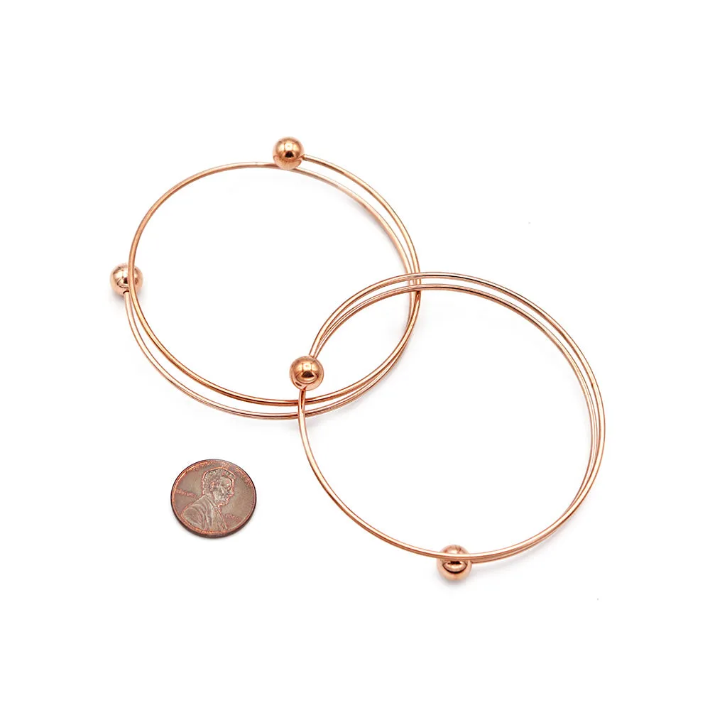 Stainless Steel Wrap Bangle - 60mm - 1.7mm Thick - Choose Your Tone & Quantity!