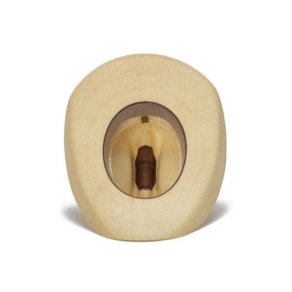 Stampede Hats - Beige 50X Bangora Cowboy Hat with Studded Wrapped Leather Trim