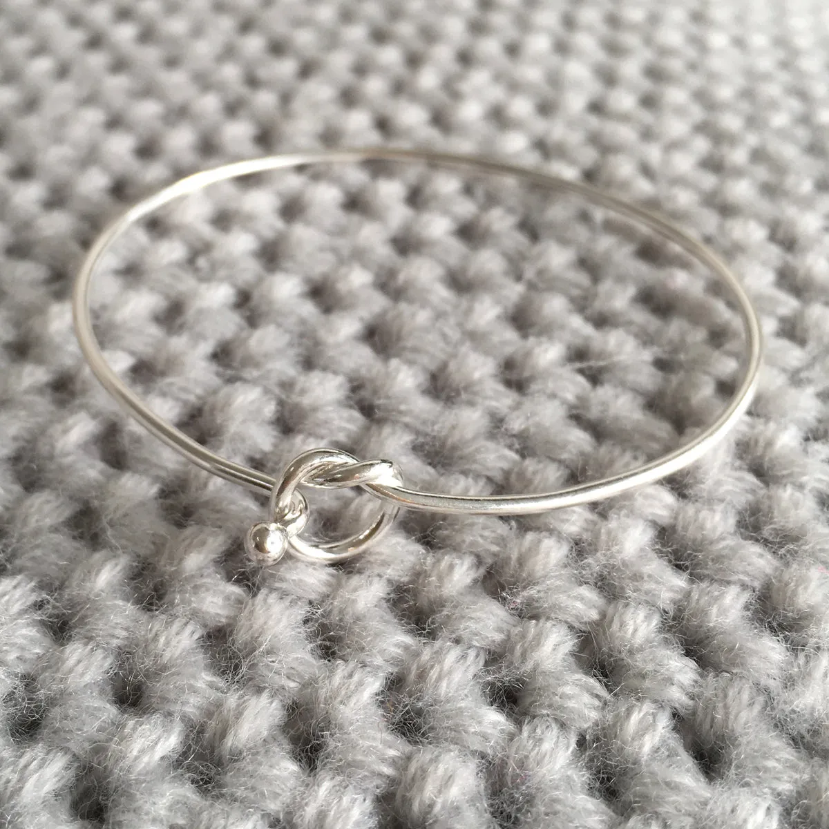 Sterling Silver Friendship Knot Bangle
