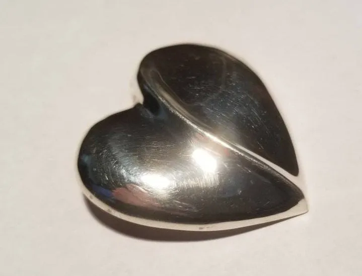 Sterling Silver Heart Brooch