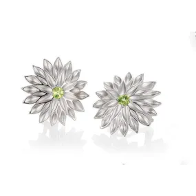 Sterling Silver Peridot Earrings - 02/03671-PE