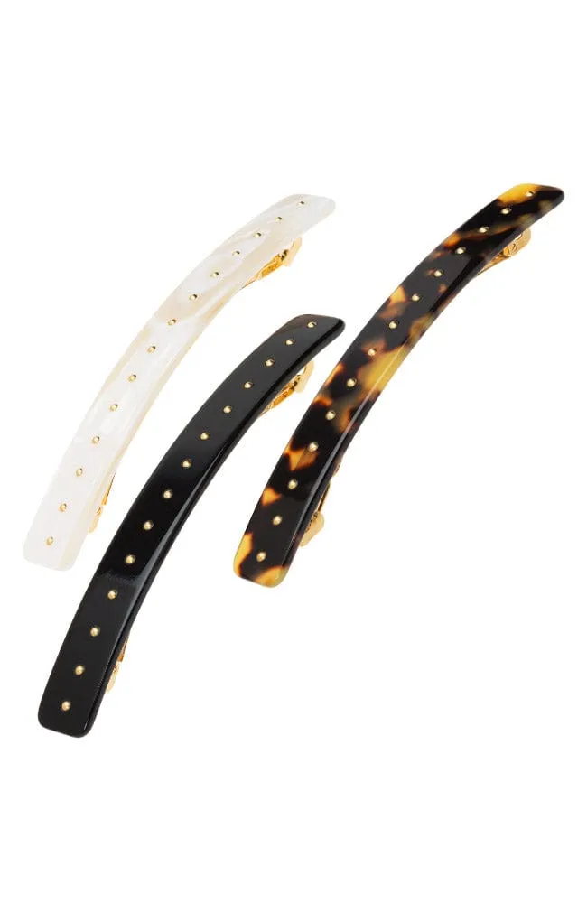 Studded Long and Skinny Barrette