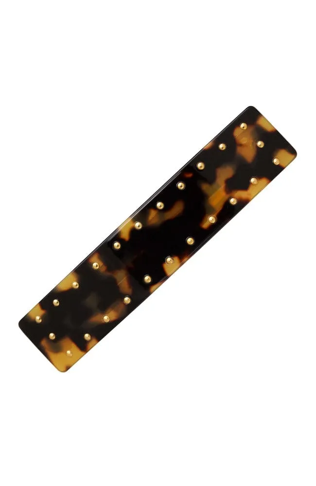 Studded Rectangle Barrette