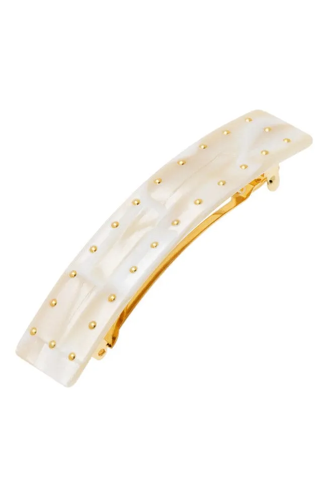 Studded Rectangle Barrette