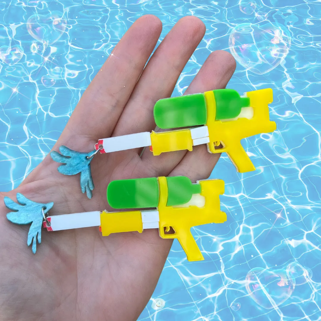 Super Soaker Toy Dangle Earrings