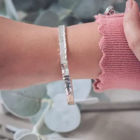 Tabby Silver Bangle