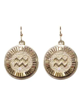 TE9513 Assorted 12 Piece Zodiac Sign Dangle Earring Pack
