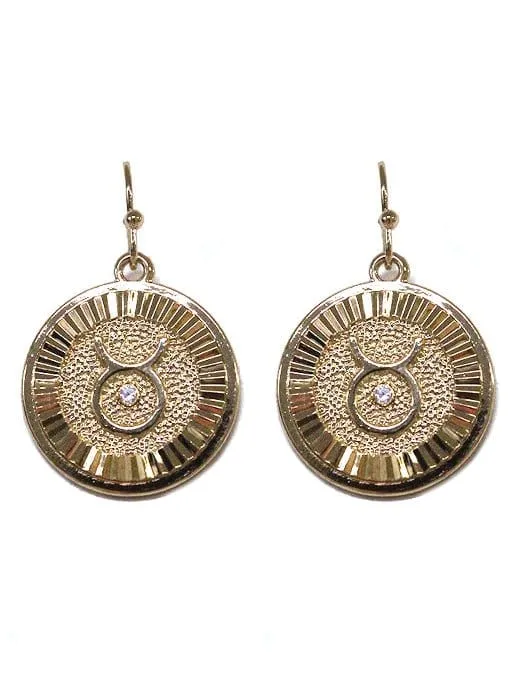 TE9513 Assorted 12 Piece Zodiac Sign Dangle Earring Pack