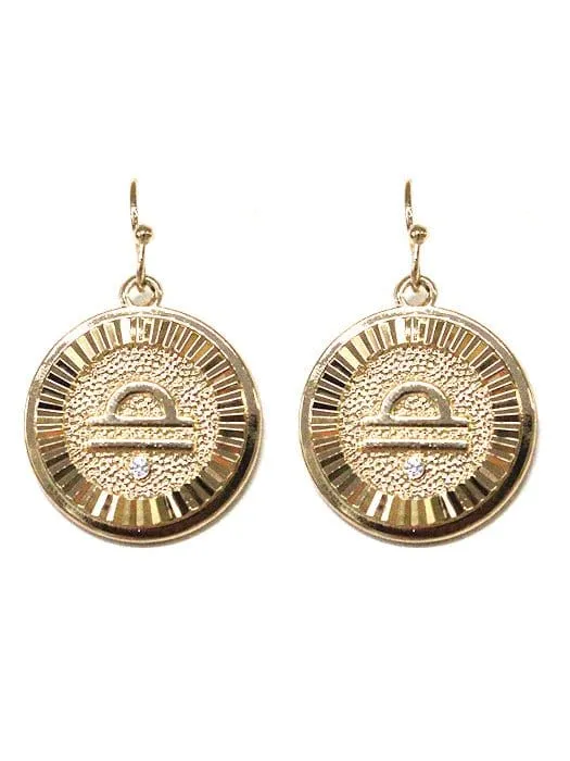 TE9513 Assorted 12 Piece Zodiac Sign Dangle Earring Pack