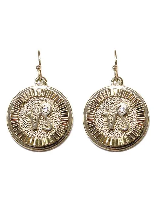 TE9513 Assorted 12 Piece Zodiac Sign Dangle Earring Pack