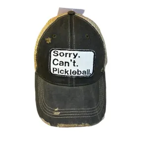 TEEK - Black Sorry. Can't.Pickleball Hat