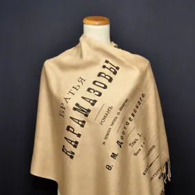 The Brothers Karamazov by Fyodor Dostoyevsky shawl/scarf - Russian version