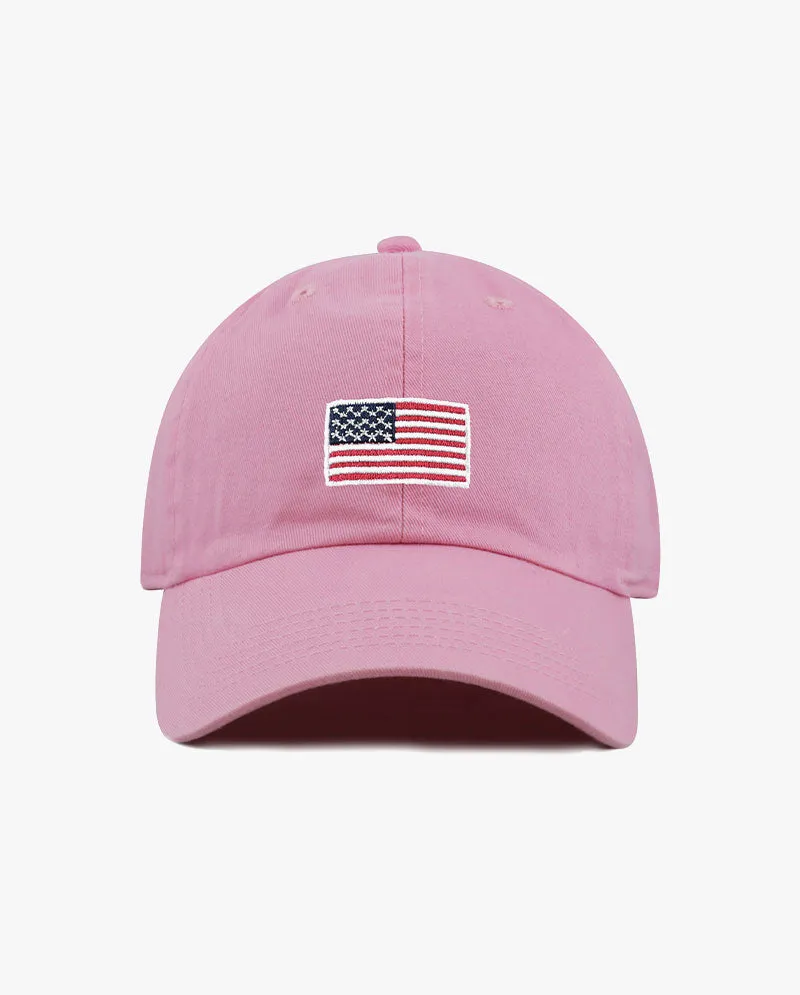 The Hat Depot - Embroidered USA Flag Baseball Cap