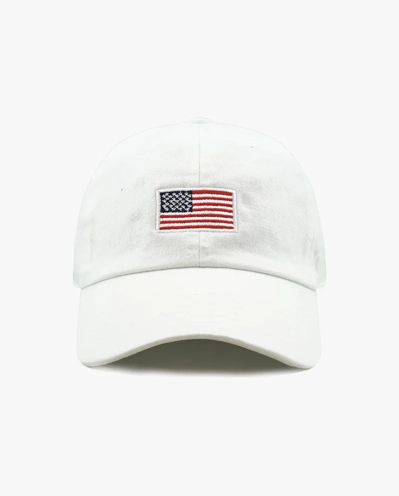 The Hat Depot - Embroidered USA Flag Baseball Cap