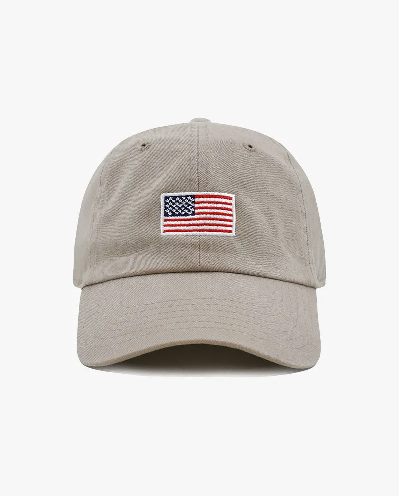 The Hat Depot - Embroidered USA Flag Baseball Cap
