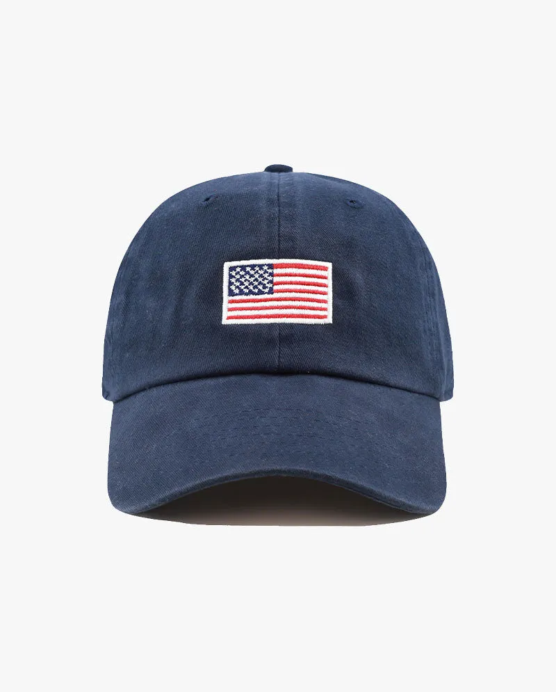 The Hat Depot - Embroidered USA Flag Baseball Cap