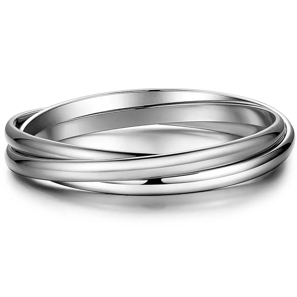 Trifecta Bangle Silver