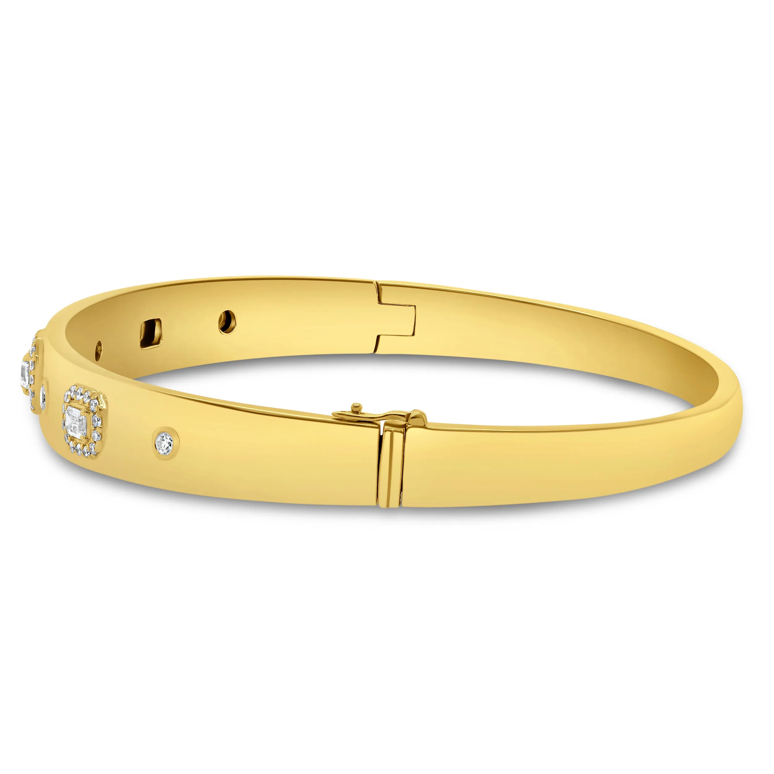 Uneek Bezel Bangle 14K Yellow Gold BR1019