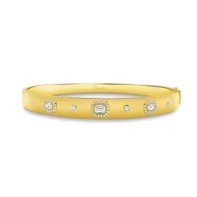 Uneek Bezel Bangle 14K Yellow Gold BR1019