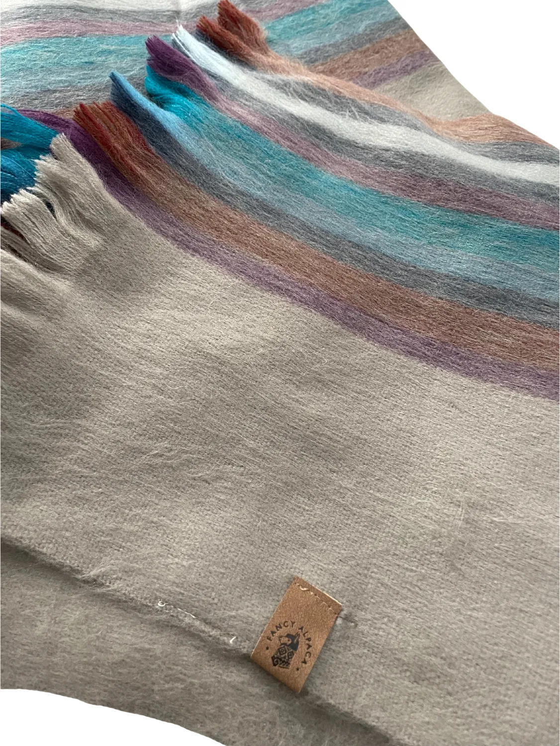 Unique Soft Cozy Alpaca Wool Scarf With Fringe