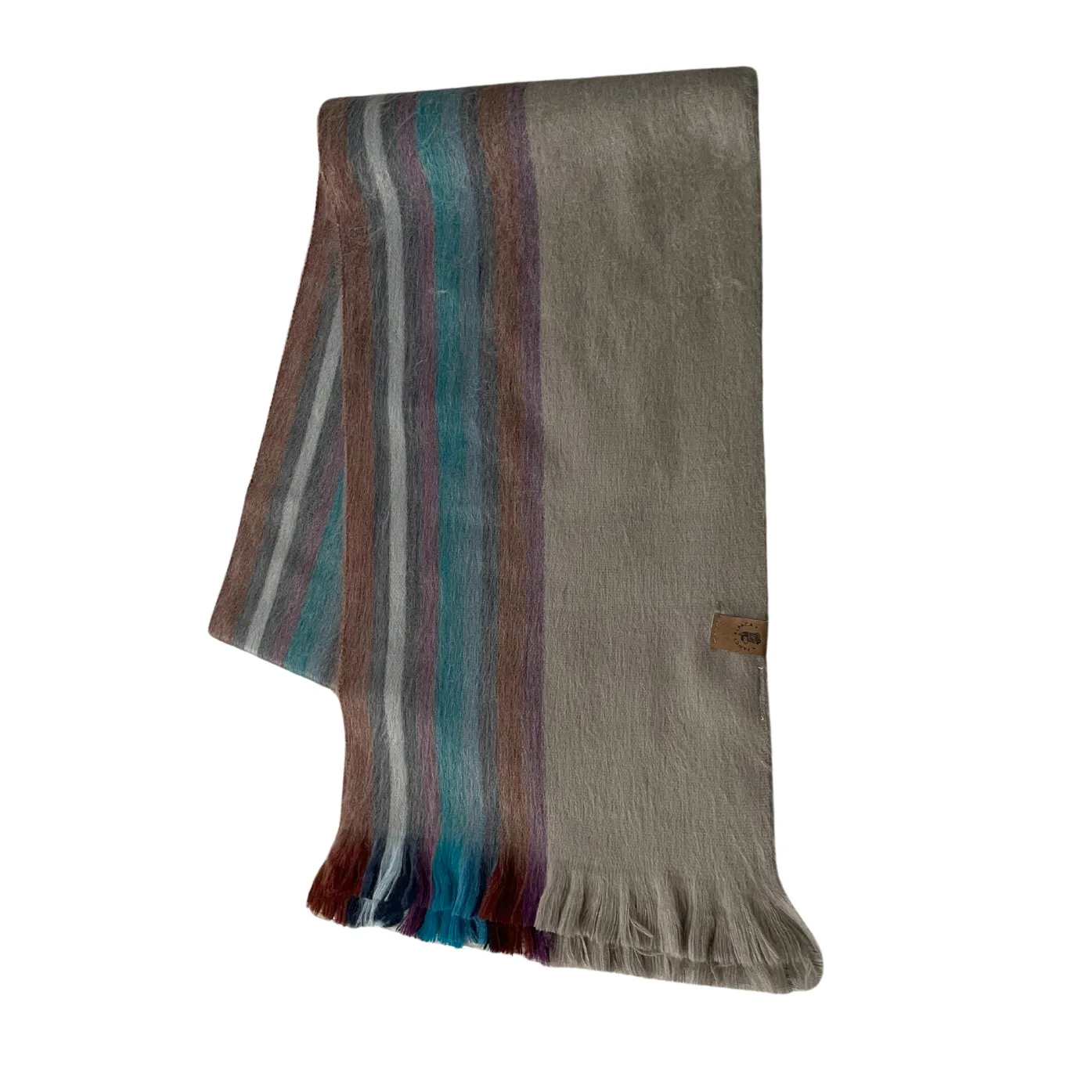 Unique Soft Cozy Alpaca Wool Scarf With Fringe