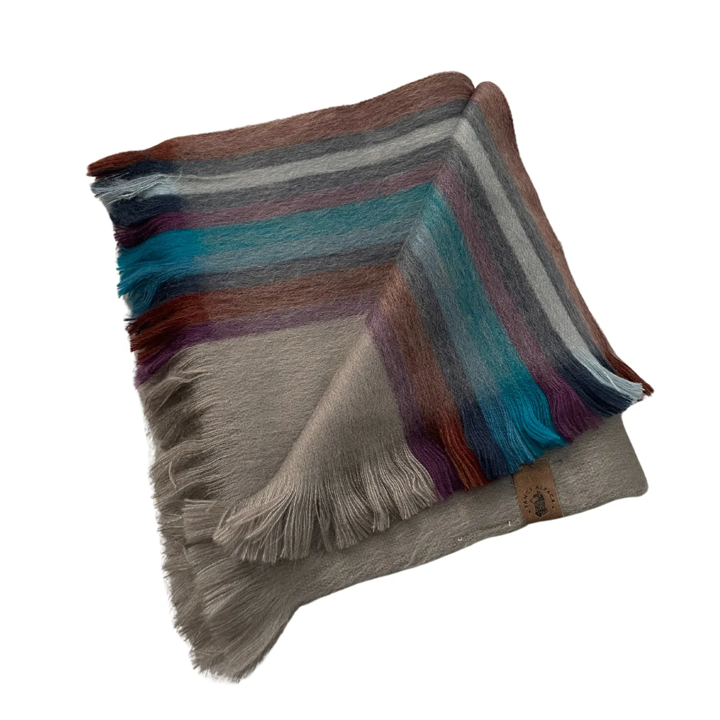 Unique Soft Cozy Alpaca Wool Scarf With Fringe