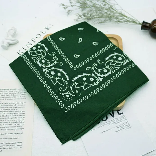 Unisex Bandana kerchief | Neck Scarf Muffler | Unisex Head Scarf | Neck Wrist Wrap Headwear Scarf | Printed Handkerchief | Hair Band Scarf